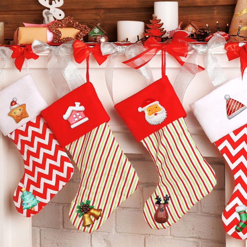 eBoot مجموعة زينة عيد الميلاد من إيبوت 100 قطعة من الراتنج، زينة مصغرة، زينة ثلجية، رجل ثلج، زينة سانتا لشجرة عيد الميلاد - Image 5