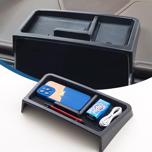 TOPINSTALL Wide Dash Tray Compatible with 2021-2024 Chevy Tahoe Suburban/GMC Yukon Accessory, 2 Compartments Dashboard Organizer Sunglasses Phone Tissue Holder (Not for Denali/Denali Ultimate & 2025) - Image 1