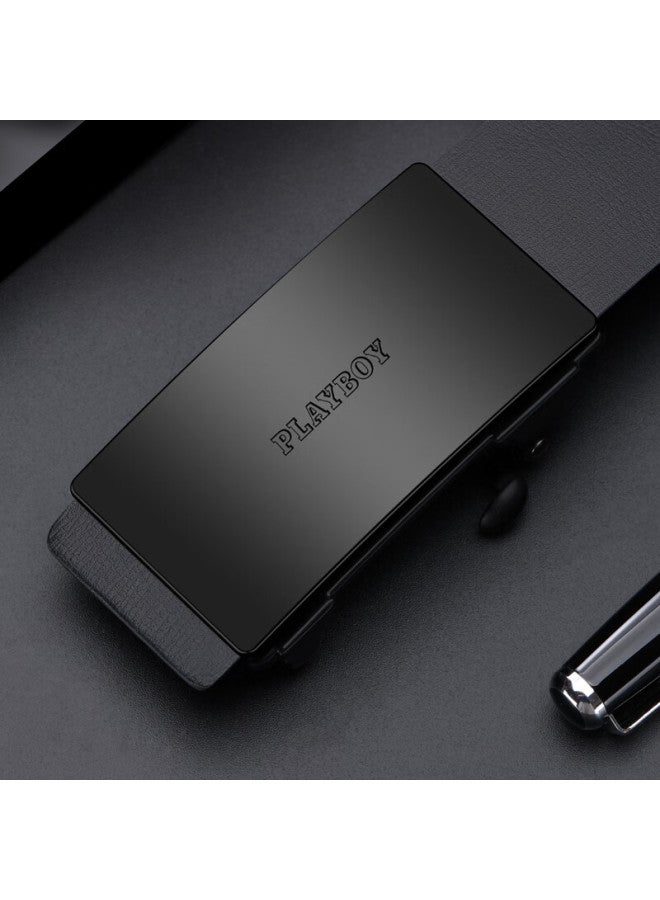 Playboy Men's Automatic Buckle Leather Belt Casual Inner Wear Young Style Waistband Gift For Boyfriend Father Birthday Valentine's Day - Image 5