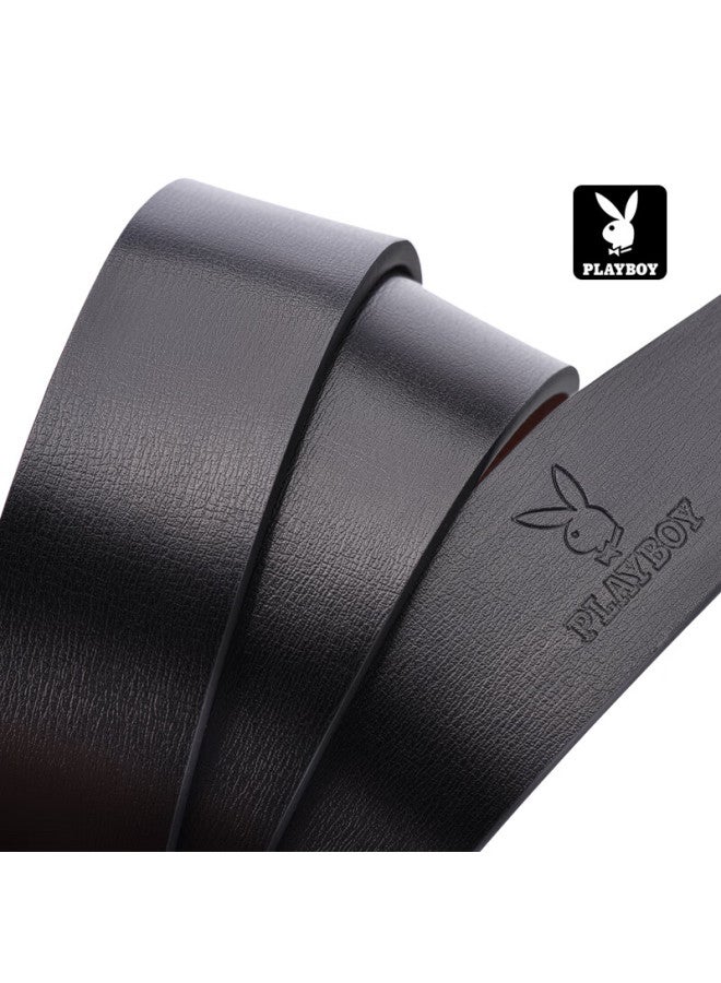 Playboy Men's Automatic Buckle Leather Belt Casual Inner Wear Young Style Waistband Gift For Boyfriend Father Birthday Valentine's Day - Image 2