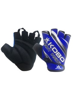 Kobo Wtg-25 Lycra-Spandex Gym Gloves, Medium (Blue)  - Image 1