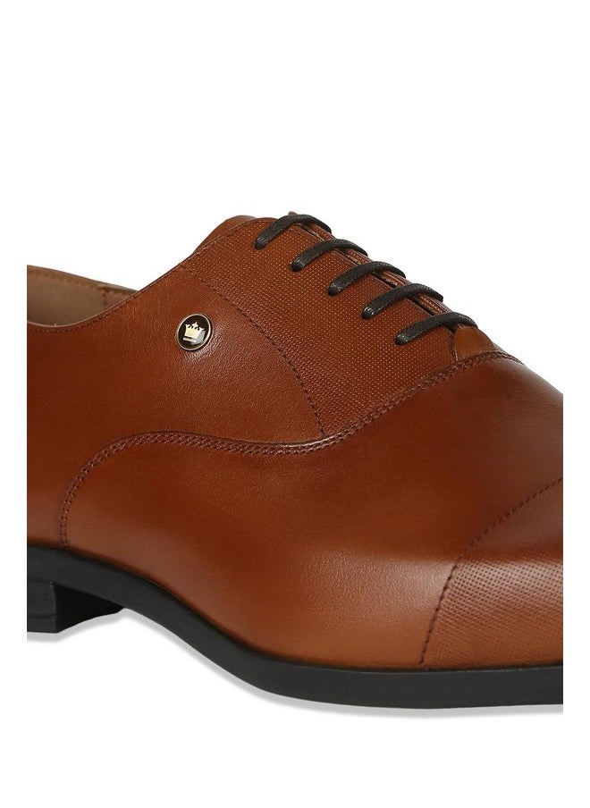 LOUIS PHILIPPE - Louis Philippe Men Formal Brown Leather Oxford - Image 1