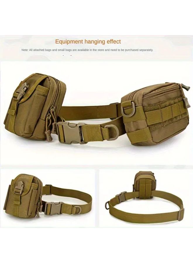 Gray Adjustable Nylon Fishing Belt Lightweight Waist Bag For Outdoor Sports Hunting Hiking - Image 1