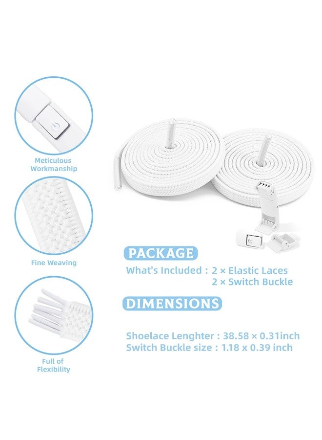 شيبشيب أربطة حذاء مطاطية بدون ربط للأطفال والكبار، أربطة حذاء قابلة للتعديل بدون عقد - Image 2