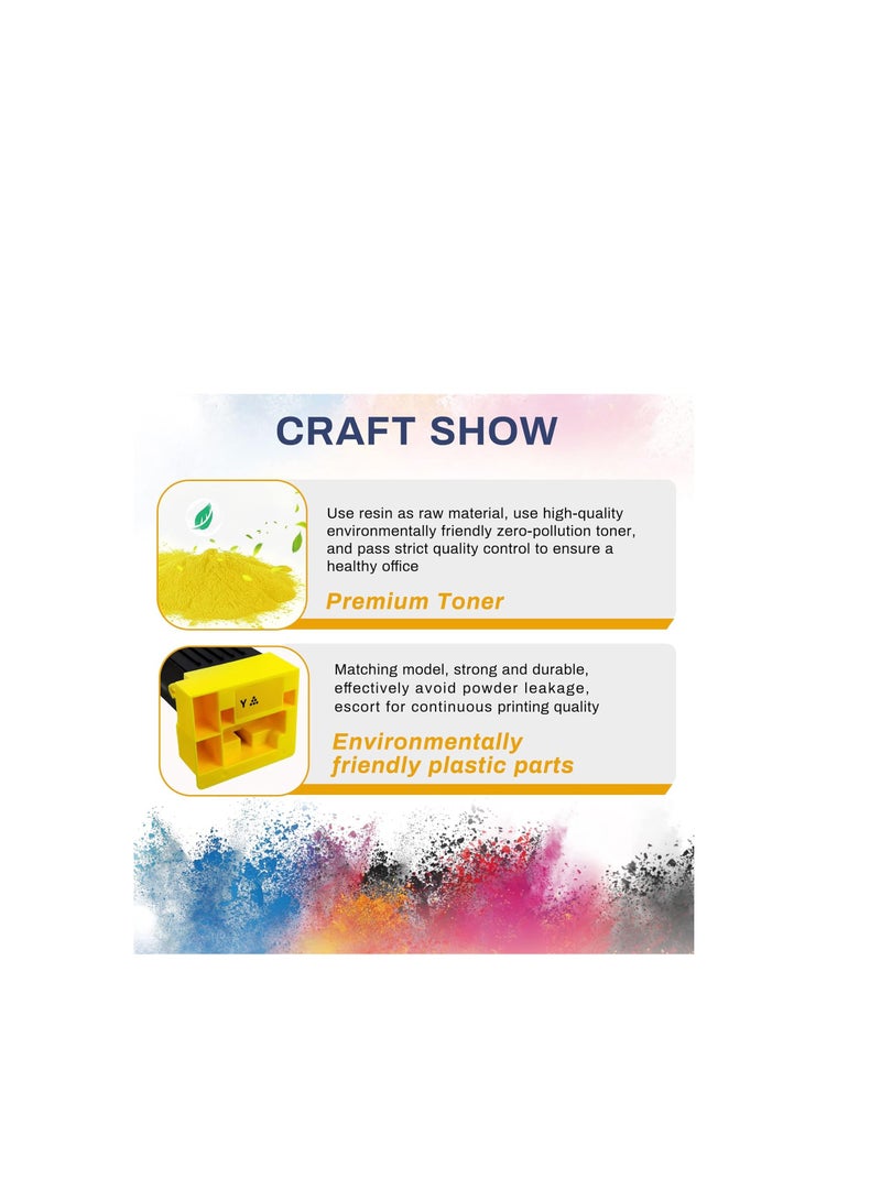 Terabyte TN711 High Yeild Toner Cartridges Replacement for Konica Minolta TN711 A3VU130 A3VU430 A3VU330 A3VU230 for Konica Minolta Bizhub 654 654e 754 754e C654 C654e C754 C754e Printer(‎4PK-KCMY) - Image 4