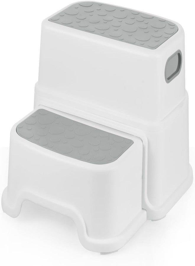 Meneflix Double Up Step Stool for Kids, Sturdy Toddler Two Step Stool for Bathroom, Kitchen and Toilet Potty Training, Anti-Slip & Anti-Tipping Design, Holds up to 200lbs - Image 1