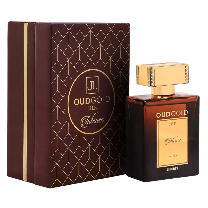 Liberty عطر ليبرتي بريميوم عود فاخر مغري يدوم طويلاً (3 أيام) عود جولد سيلك إنتنس بارفان للرجال والنساء (100 مل/3.4 أونصة) ، مصمم في فرنسا، نغمات خشبية - Image 1