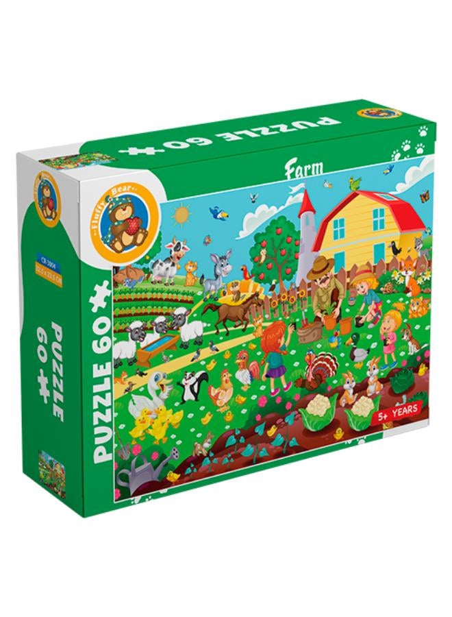 Fluffy Bear Farm Shape Puzzle CR-3004 - Multi Color