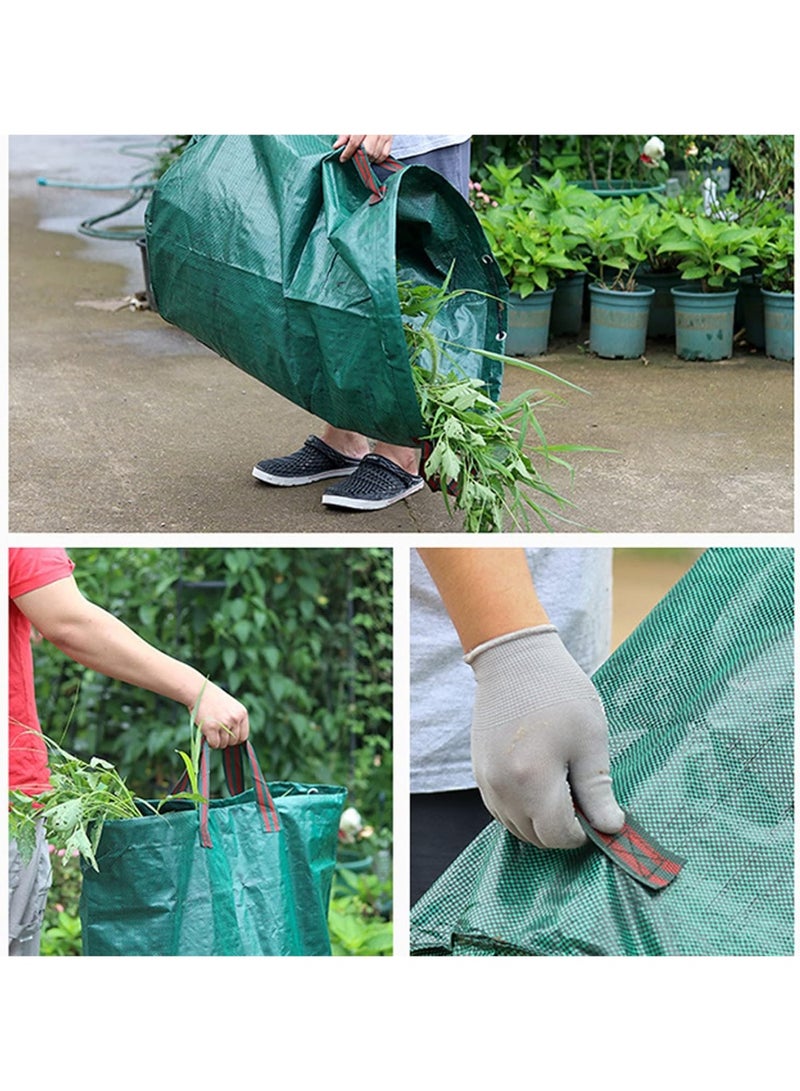 أكياس نفايات الحديقة ، حقيبة جمع الأوراق الثقيلة ، 272 لتر ، 3 أكياس صناعية مقبضات وقماش ، قابلة لإعادة الاستخدام - Image 3
