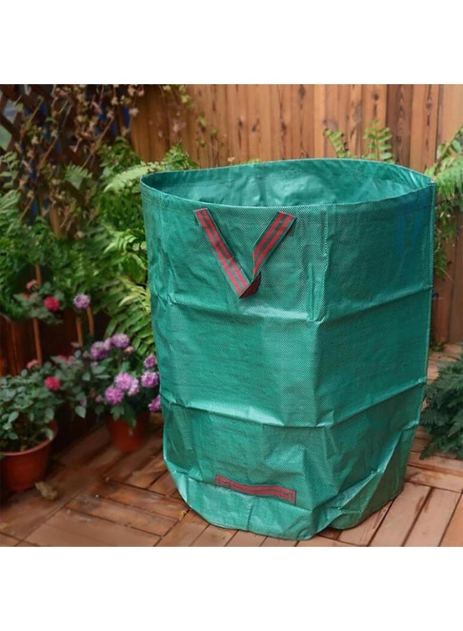 أكياس نفايات الحديقة ، حقيبة جمع الأوراق الثقيلة ، 272 لتر ، 3 أكياس صناعية مقبضات وقماش ، قابلة لإعادة الاستخدام - Image 2