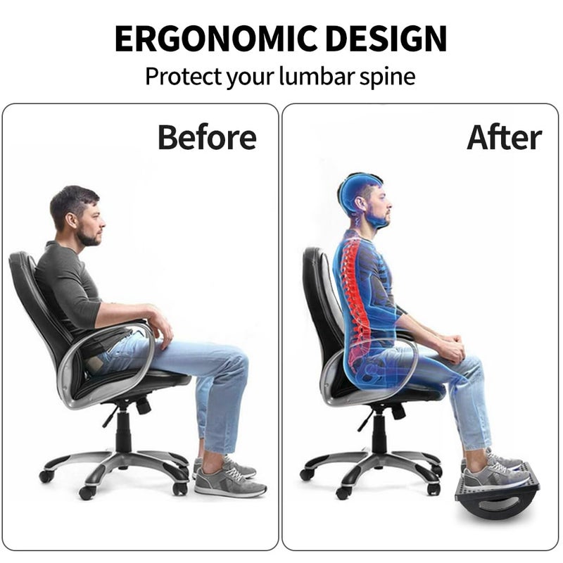 CasaZenith Foot Rest for Under Desk at Work - Ergonomic Foot Stools for Under Office Desk - Rocking Footrest with Roller Massager - Leg Rest for Chair, Computer Gaming -13" L x 9.6" W x 5" H - Image 4