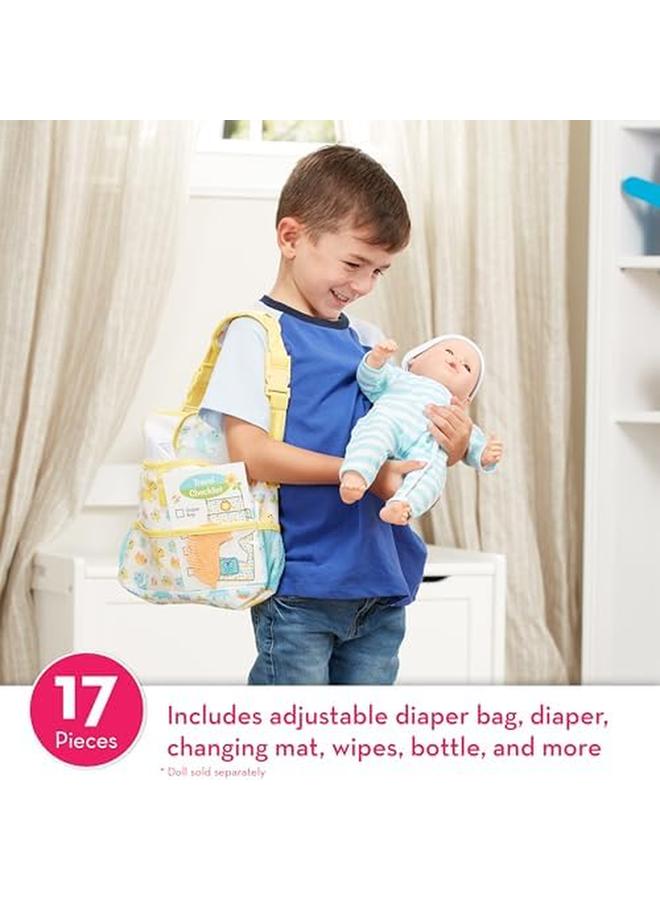 Melissa & Doug Mine To Love Travel Time Play Set For Dolls With Diaper Bag Bottle Sunscreen More 17 Pcs Baby Doll Accessories For Kids Ages 3 Plus  - Image 2