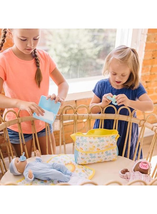 Melissa & Doug Mine To Love Travel Time Play Set For Dolls With Diaper Bag Bottle Sunscreen More 17 Pcs Baby Doll Accessories For Kids Ages 3 Plus  - Image 4