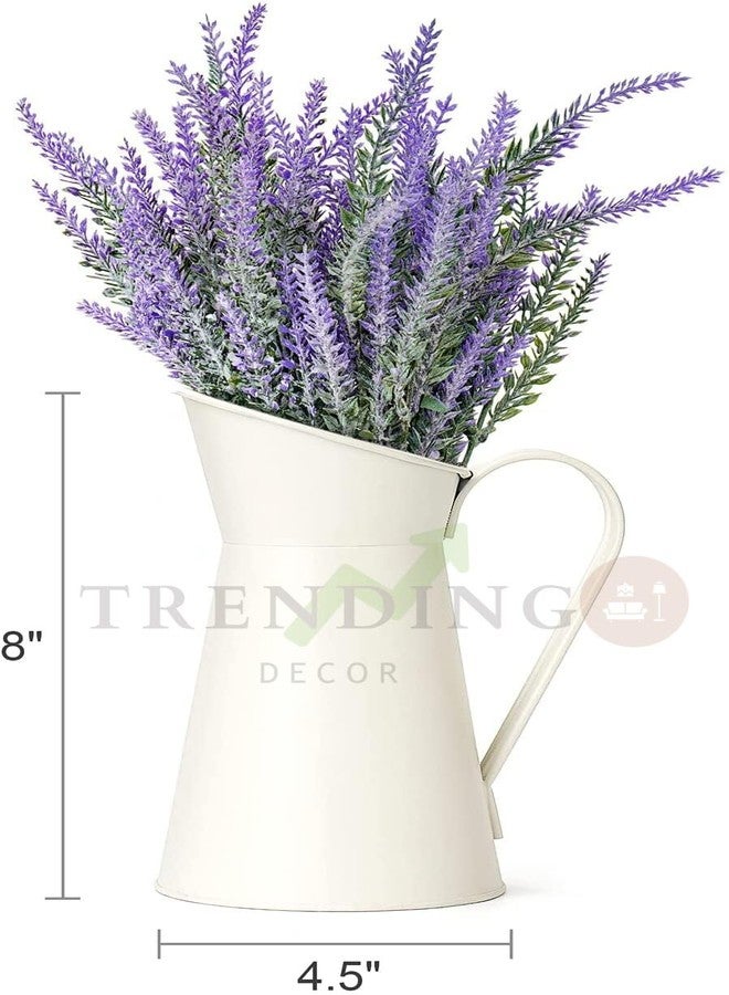 TRENDING DECOR ديكور عصري: مزهرية زهور بيضاء مزخرفة لتزيين طاولة المنزل، المكتب، غرفة المعيشة، غرفة النوم - Image 4