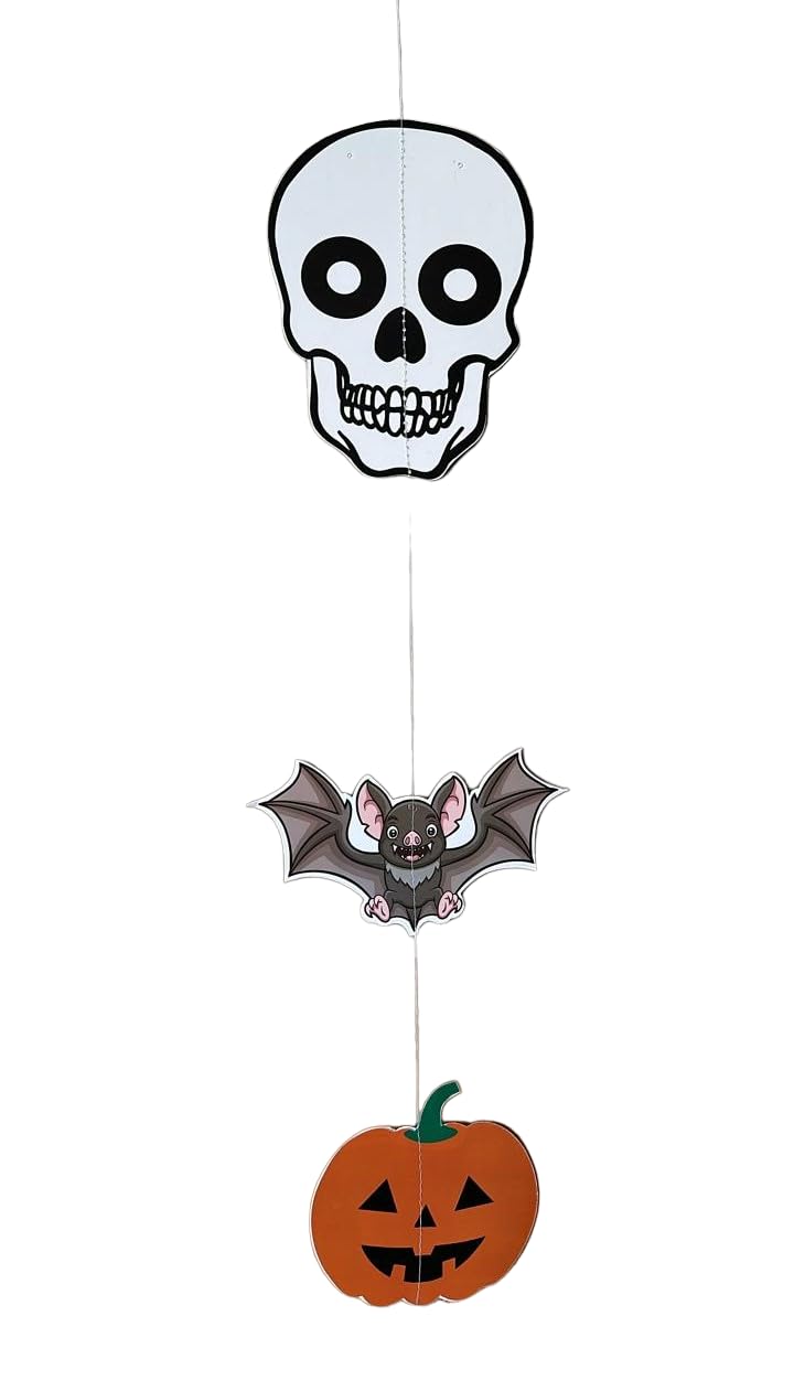 Jagmag Pumpkin Spider Ornament Paper Hanging 138cm in Door Wall Hanging Decoration for Halloween Banner Witch Flag Hanging Decoration Halloween Door Sign Halloween FlagHalloween Decoration BAnner