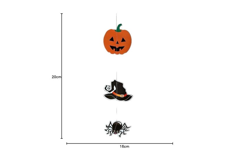 Jagmag Pumpkin Spider Ornament Paper Hanging 138cm in Door Wall Hanging Decoration for Halloween Banner Witch Flag Hanging Decoration Halloween Door Sign Halloween FlagHalloween Decoration BAnner