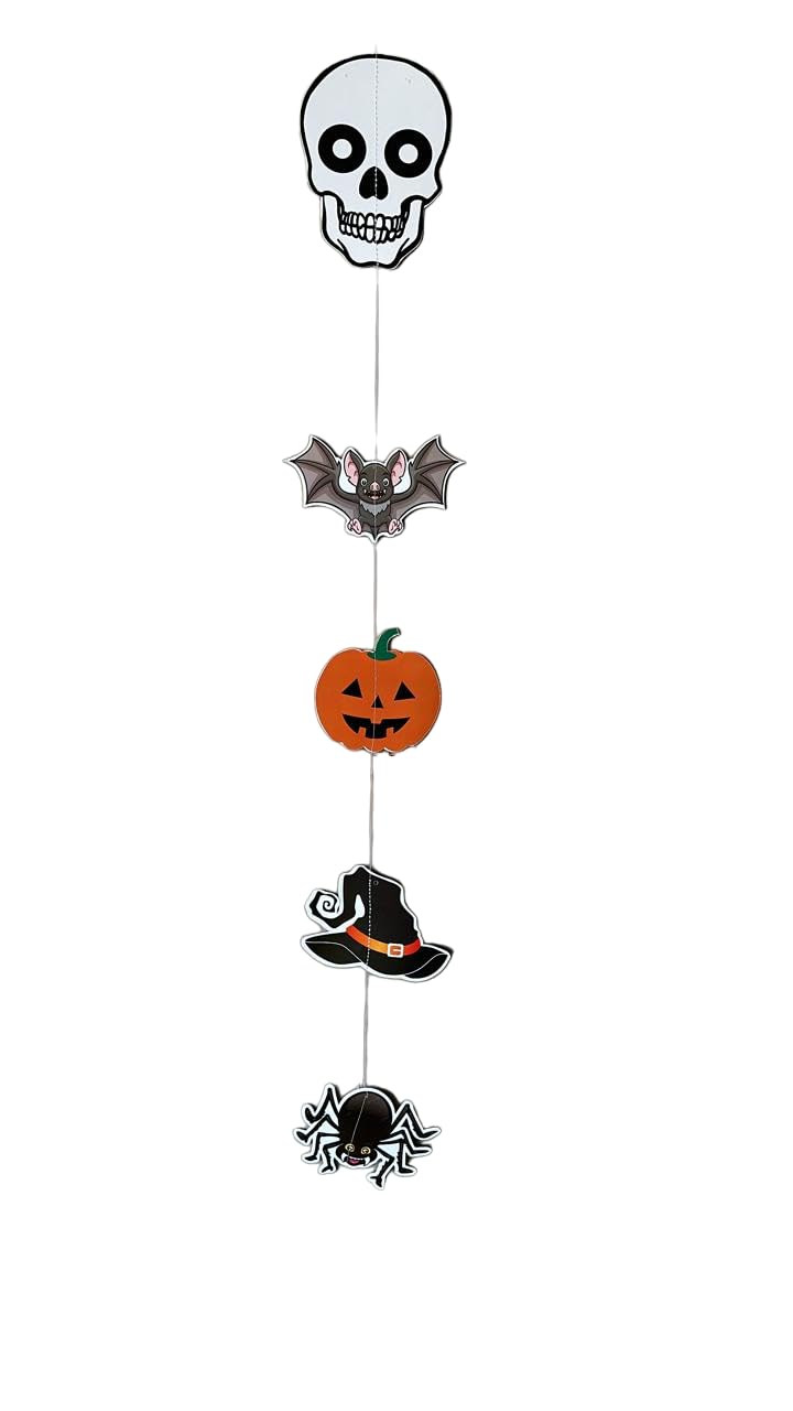 Jagmag Pumpkin Spider Ornament Paper Hanging 138cm in Door Wall Hanging Decoration for Halloween Banner Witch Flag Hanging Decoration Halloween Door Sign Halloween FlagHalloween Decoration BAnner