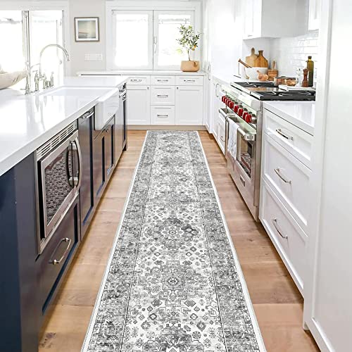 Pauwer Boho Hallway Runner Rug 2x10 Washable Entryway Area Rugs Non Slip Farmhouse Vintage Floor Mat Carpet Runner for Hallways Laundry Room Kitchen Bathroom Bedroom - Image 2