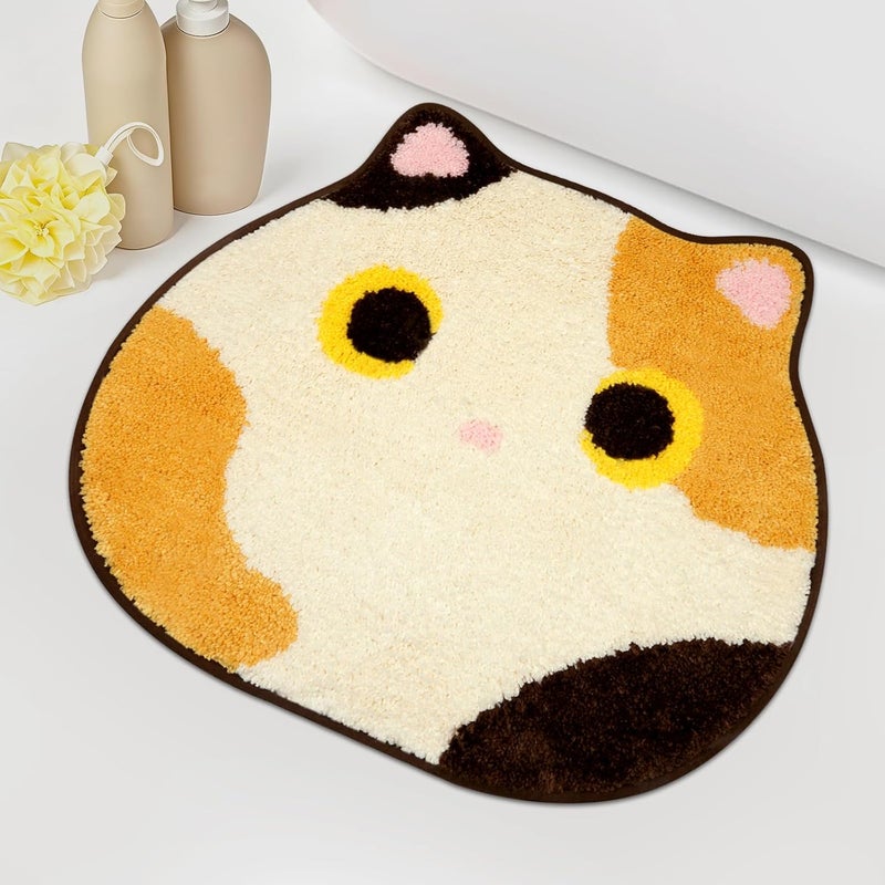 Soft Cat Printed Bathroom Floor Mat Non-Slip Absorbent Foot Mat Home Decorative Mat - Image 1