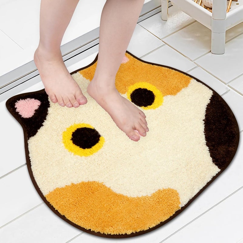 Soft Cat Printed Bathroom Floor Mat Non-Slip Absorbent Foot Mat Home Decorative Mat - Image 2