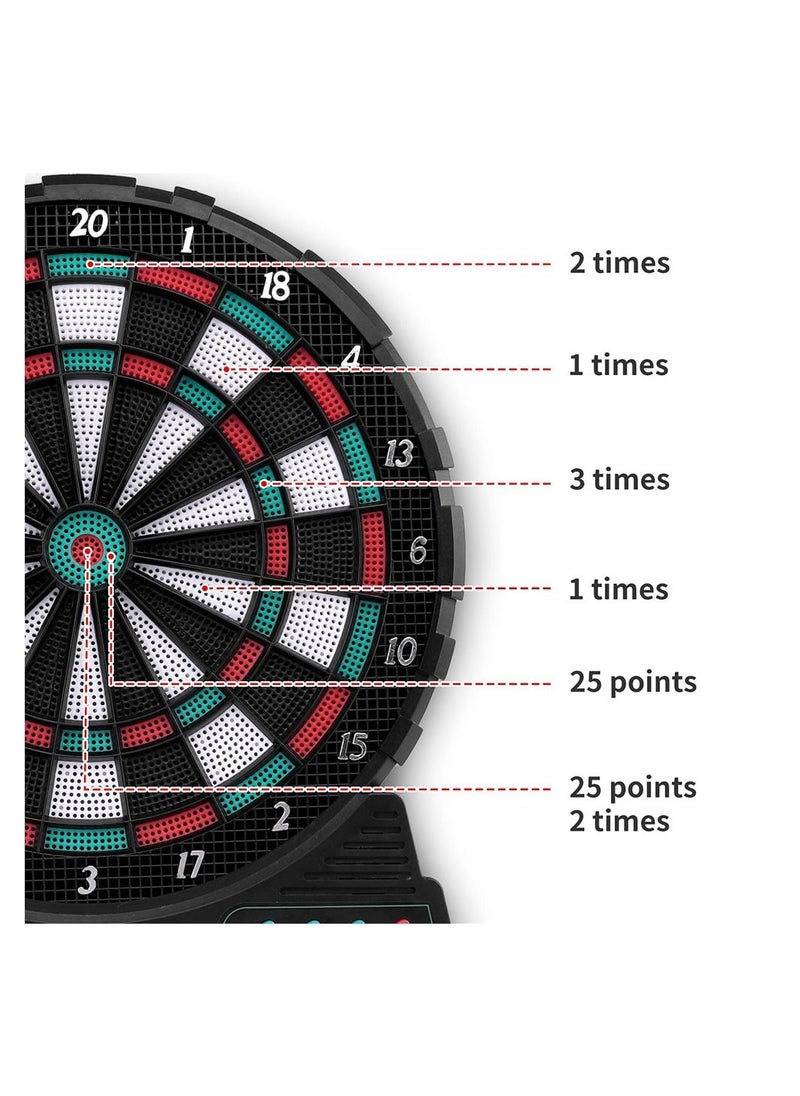 Generic - Electronic Automatic Scoring 12 inch Dart Board Set with Music and Sound Reminding LCD Digital Scoring - Image 1