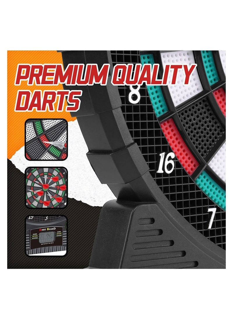 Generic - Electronic Automatic Scoring 12 inch Dart Board Set with Music and Sound Reminding LCD Digital Scoring - Image 1