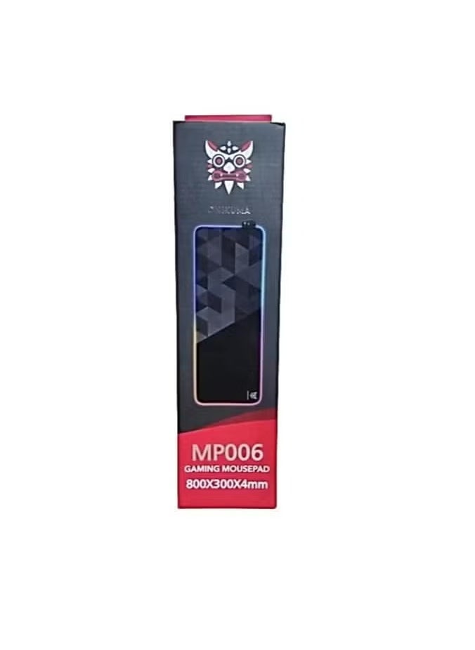 onikuma - MP006 RGB Mousepad Black | LED Light-Up Gaming Mousepad, Large Size for Enhanced Precision, Customizable RGB Lighting, Non-Slip Rubber Base, Durable & Smooth Surface, Ideal for Gamers and Office Use - Image 1