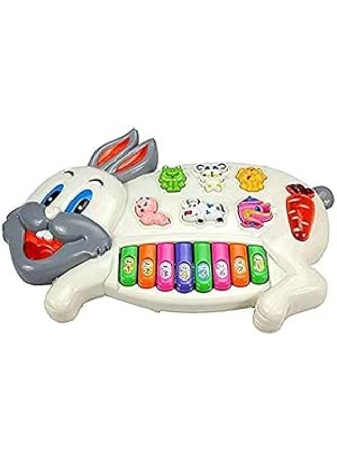 بيانو وي كيدز رابيتس الموسيقي بثلاثة أوضاع، أصوات حيوانات، وأضواء وامضة | أفضل هدية عيد ميلاد للأطفال (مغلفة)