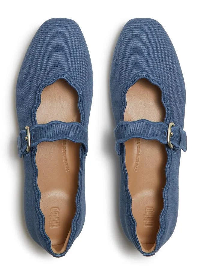فيت فلوب DELICATO  WAVE-EDGE CANVAS MARY JANES