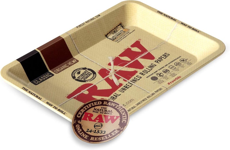 Raw Classic Rolling Tray | Size - Mini | Quality Metal and Curved Corners - No Creases - Image 2