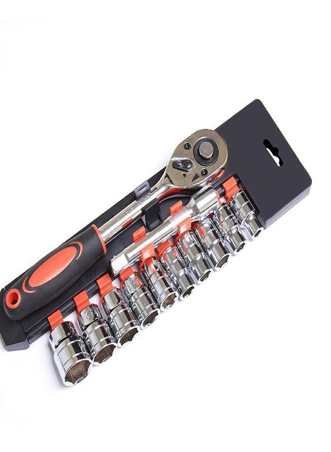 HELLARO Tool kit 12 in 1 Socket set Chrome Vanadium Combination half Socket Wrench Set with Ratchet Spanner Car Repair Tool Set - Image 3