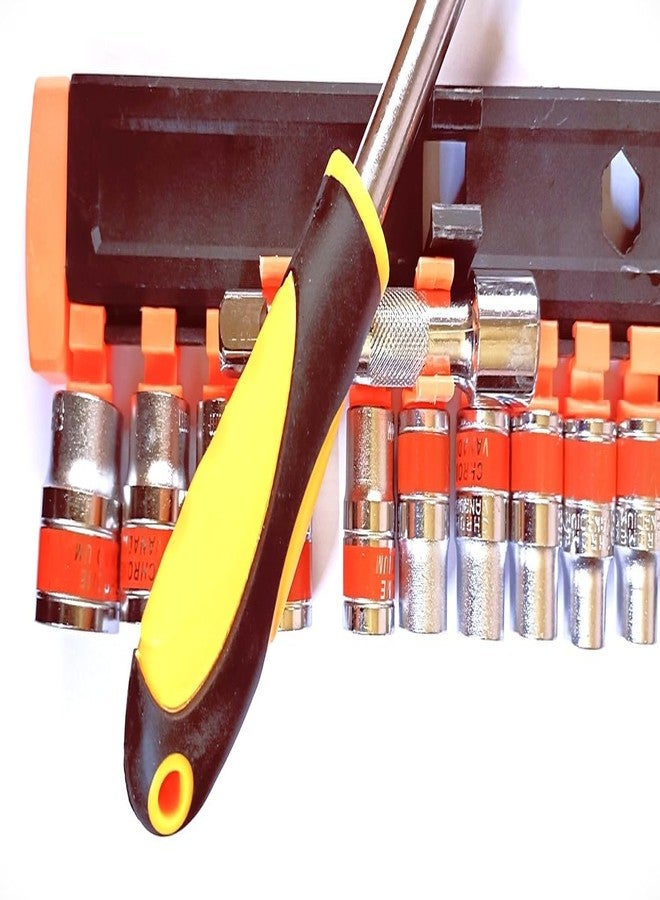 HELLARO Tool kit 12 in 1 Socket set Chrome Vanadium Combination half Socket Wrench Set with Ratchet Spanner Car Repair Tool Set - Image 5