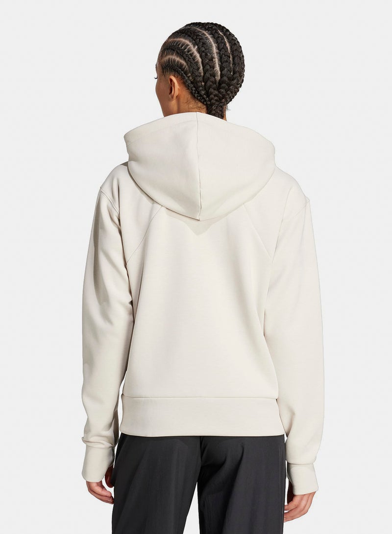 Adidas D4T Workout Full Zip Hooded Sweatshirt - Image 2
