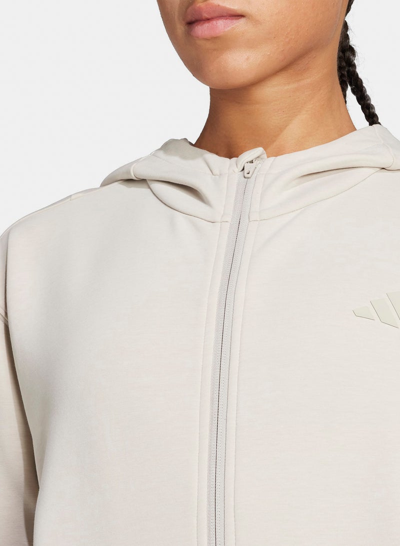 Adidas D4T Workout Full Zip Hooded Sweatshirt - Image 4