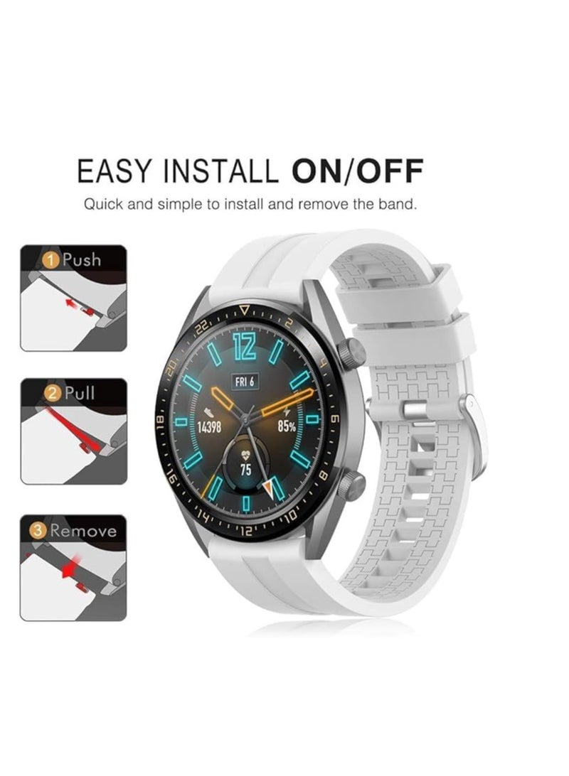 Silicone Buckle Band 22MM Strap For Samsung Galaxy Watch3 45mm/Galaxy 46mm/Gear S3/Huawei Watch 3/4/GT3 46MM/GT4 46MM/GT2E/GT2 Pro/GT GT2 46MM/Honor Magic Watch2 46mm/Amazfit GTR 2/2e/3/4 - Image 4