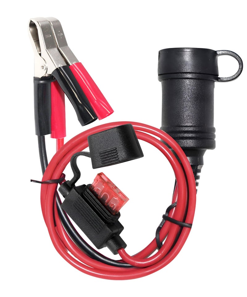 bylikeho 12V Cigarette Lighter Battery AdapterCar Accessories Female Car Cigarette Lighter Socket Extension Cord with Battery Alligator ClipsCigarette Lighter Extension Socket