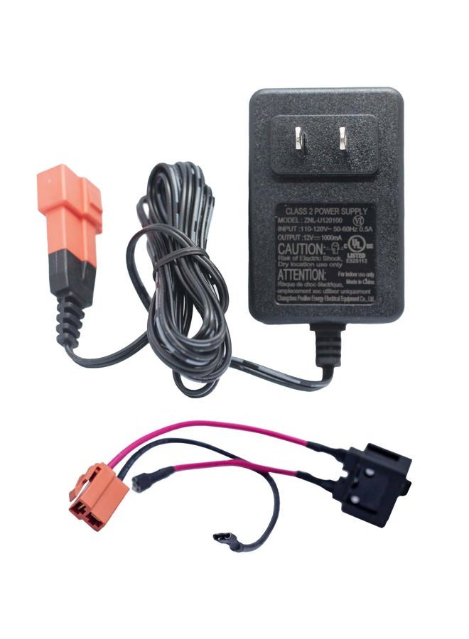 ToiCottage 12 Volt Battery Charger for Ride On Toys and Battery Wire 12V Kids Ride On Car Charger,12V Electric Car Riding Toy Battery Power and Charging Socket Adapter Square Plug - Image 1