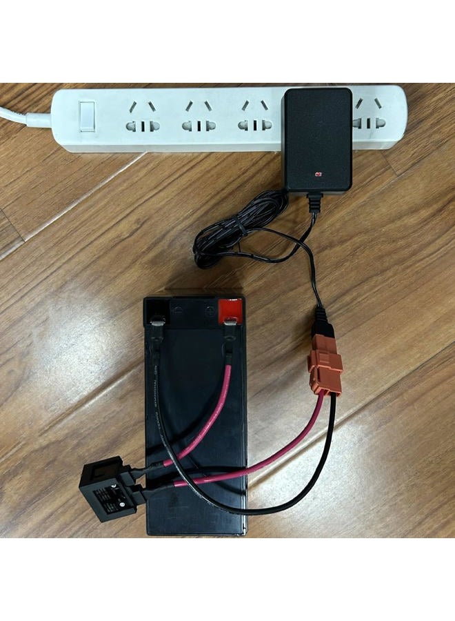 ToiCottage 12 Volt Battery Charger for Ride On Toys and Battery Wire 12V Kids Ride On Car Charger,12V Electric Car Riding Toy Battery Power and Charging Socket Adapter Square Plug - Image 5