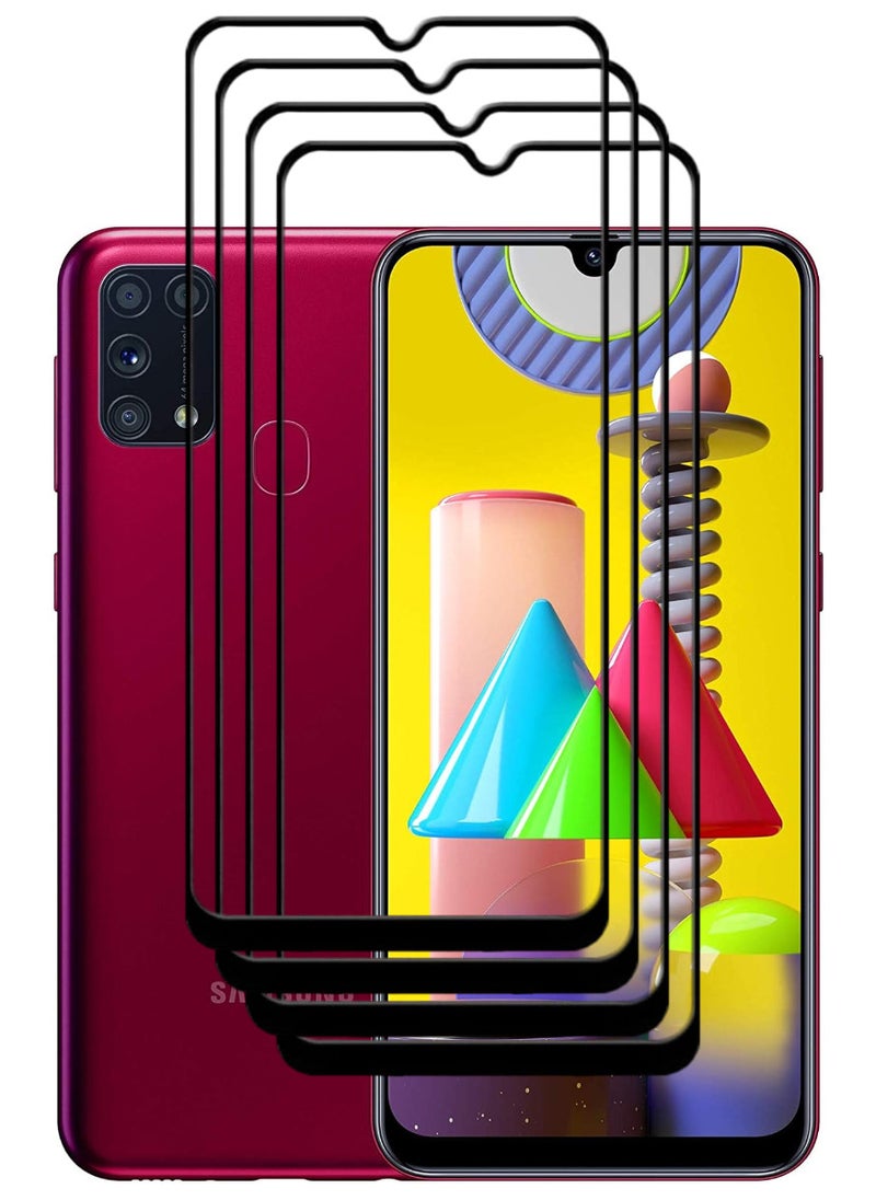 ACLIX 4 Pieces Antistatic ESD Dustproof Premium Quality High Definition Tempered Glass Screen Protector Designed For Samsung Galaxy M31 - Image 1