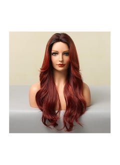 Long Wave Wigs for Women Natural Ombre Black Red Heat Resistant Synthetic Hair Wigs for Women Afro Cosplay Party - pzsku/Z27AE06748BEFF67E65E9Z/45/_/1720687489/a4ac2ede-7680-4759-a5a2-71fe32035852