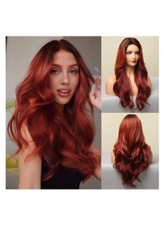 Long Wave Wigs for Women Natural Ombre Black Red Heat Resistant Synthetic Hair Wigs for Women Afro Cosplay Party - pzsku/Z27AE06748BEFF67E65E9Z/45/_/1720687503/01af2d06-5e68-4981-938b-7a0af5023459