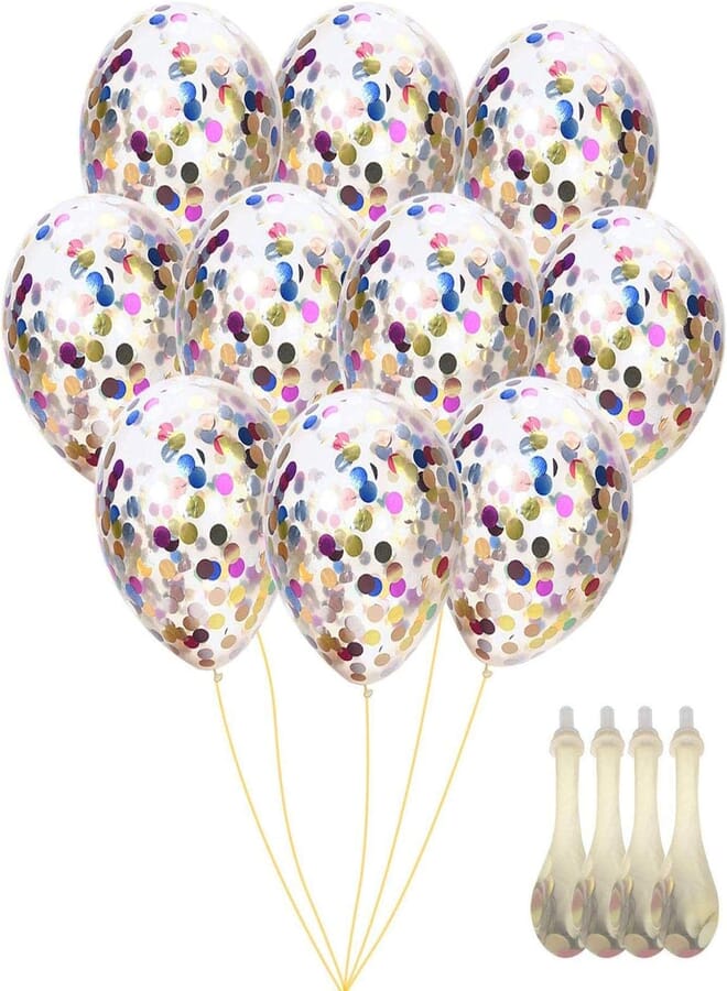 Secret 20pcs confetti Birthday balloons for unisex mix colour