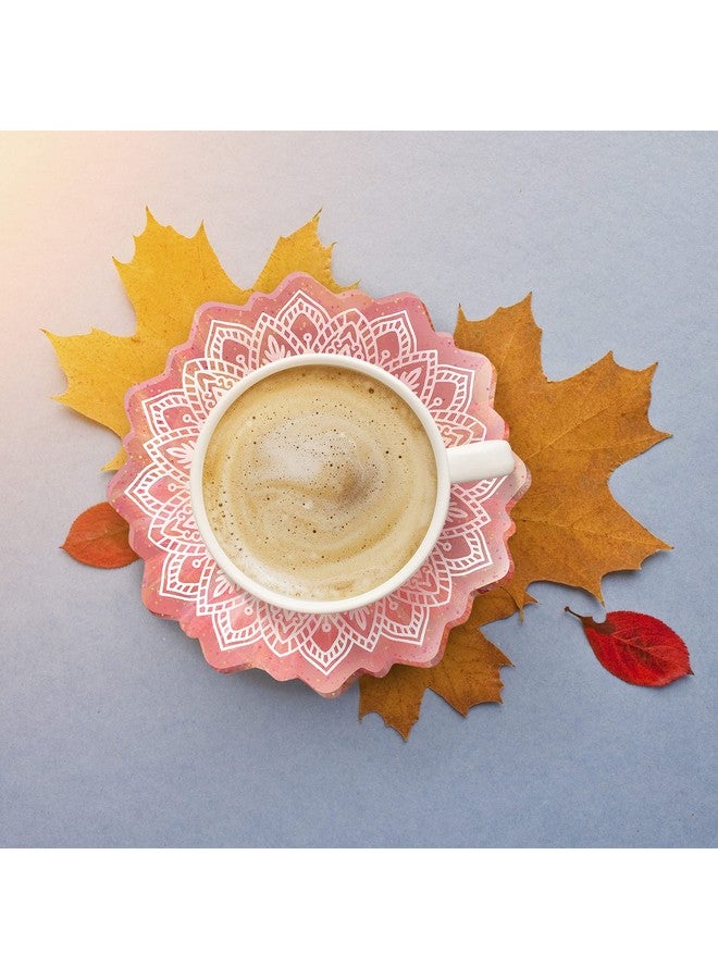 ميكيميكي قوالب ميكيميقي لأكواب الزهور الماندالا المصنوعة من الراتنج، عبوة من 3 قوالب صينية زهور الشمس من الراتنج، قوالب سيليكون مصبوبة من الراتنج الإيبوكسي، قوالب تقديم ماندالا من الراتنج، حامل مجوهرات، ديكور منزلي - Image 5