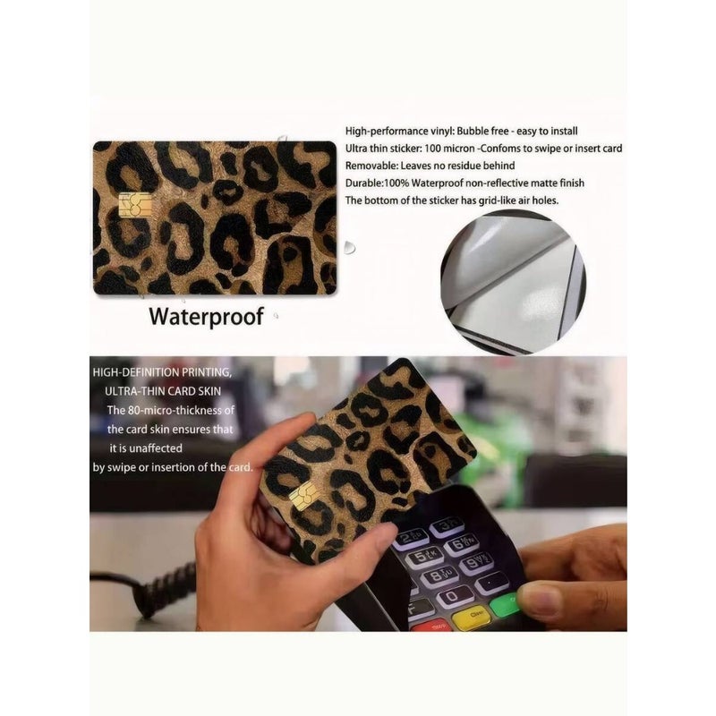 1pc/4pcs Creative Pattern Credit Card Stickers, Fingerprint and Scratch Resistant, Ultra-Thin Waterproof, Suitable For Debit Cards, Transit Cards And Credit Cards, Special Stickers, Back To School, School  Supplies - Image 5