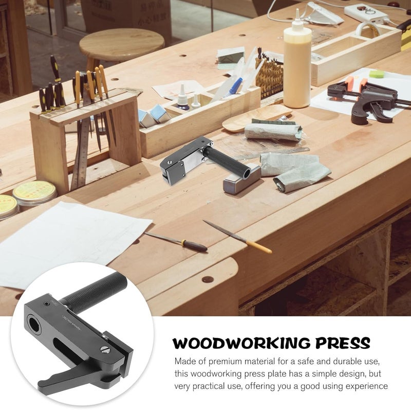 Lurrose Woodworking Bench Clamp Metal Pressing Plate Adjustable Workbench Clamp Tool for Woodworking DIY 85mm Handle Diameter 20mm Suitable for Workbench Pressing - Image 3