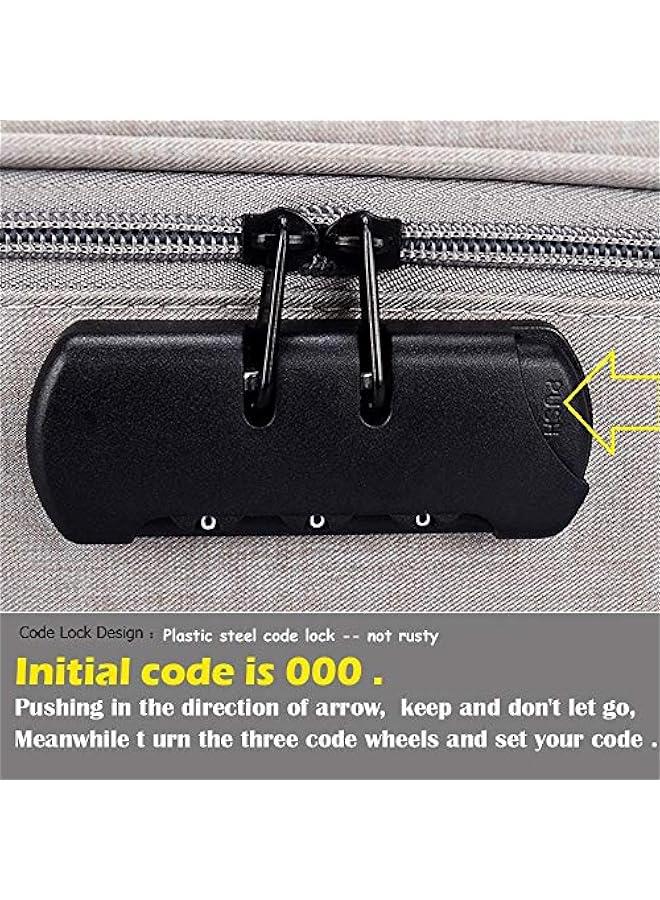 Oxford Document Organizer with Code Lock, Multi-Layer Storage Pouch Credential Bag, Portable Bag Without Vibration for MacBook,Passport,Package File Pocket with 2 Separators (Grey) - Image 5