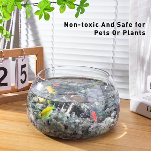 EZEELAI 0.5 Lb/230g Fluorite Crystal Chips Stones Decorative Crystal Pebbles, Irregular Shaped Natural Quartz Stones Aquarium Gravel Rocks for Vases Filler, Garden and Fish Tank Decoration - Image 4