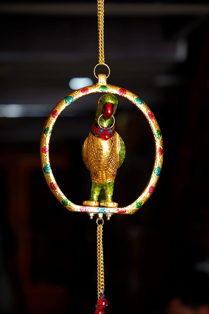 KridayKraft Metal Parrot Statue for Door Hanging,Decor Your Home,Office,Garden Hanging Colorful Parrot Looks Very Beautiful for Gift Idol Animal Showpiece Decorative Figurines..., 20 cm , 19 cm - Image 5