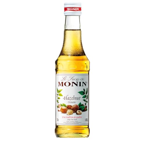 Monin Hazelnut Syrup|Coffees, Lattes, Desserts & Shakes|Pack of 1 (250 ml) - Image 1