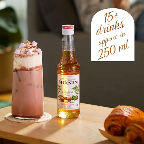 Monin Hazelnut Syrup|Coffees, Lattes, Desserts & Shakes|Pack of 1 (250 ml) - Image 5